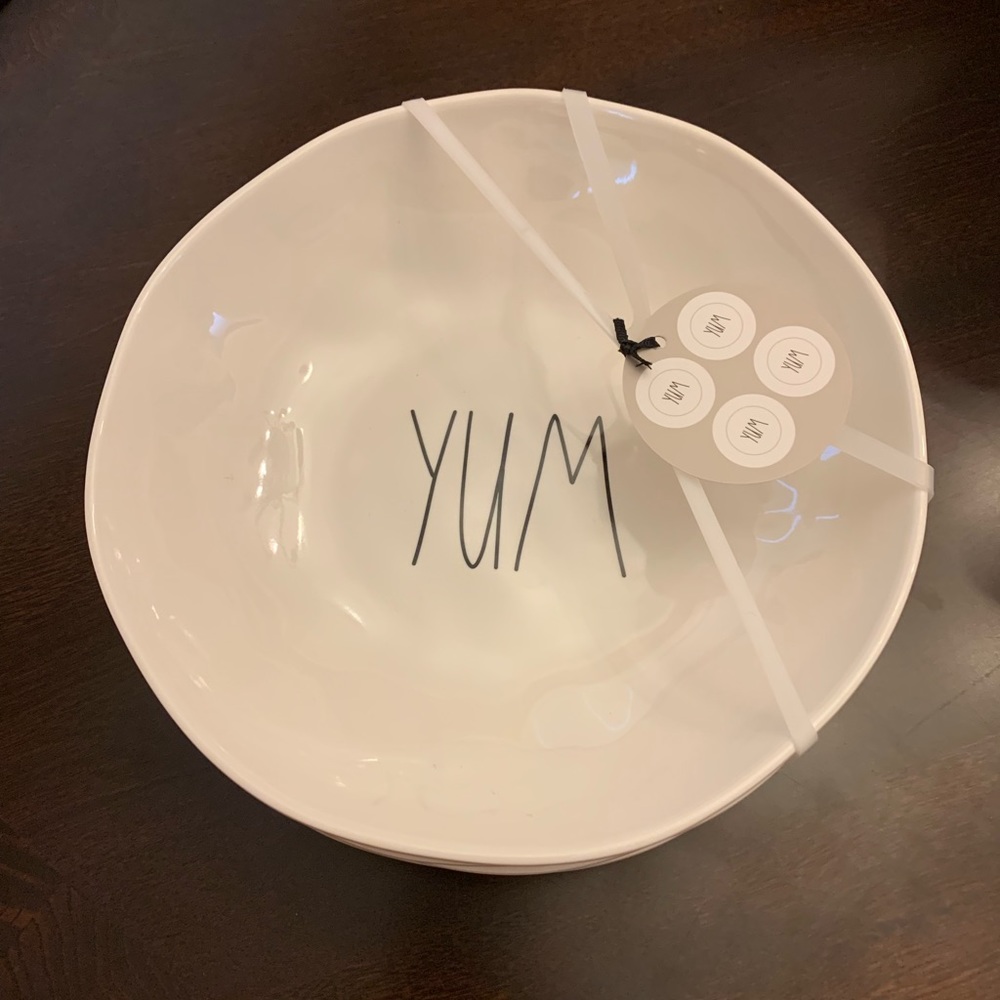 Rae Dunn by Magenta 4 pc melamine pasta bowls